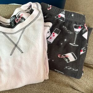 Pajama Set - Pink and Gray